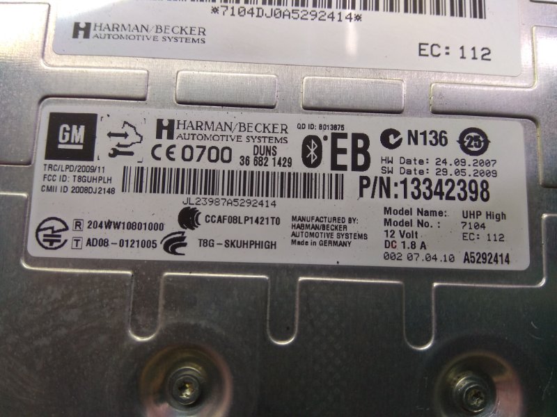 Блок Bluetooth к Opel Insignia 13342398, 2010, купить | DT-4124. Фото #4