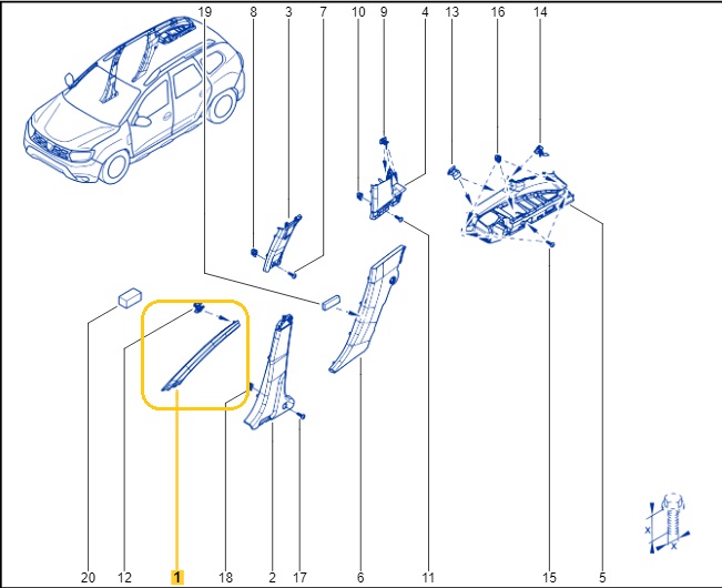Схема каталог запчастей рено дастер